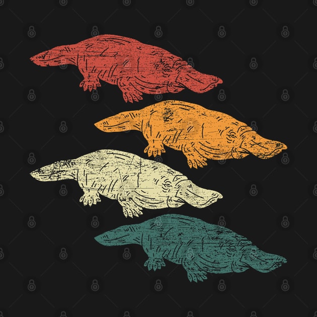 retro grunge platypus by ShirtsShirtsndmoreShirts