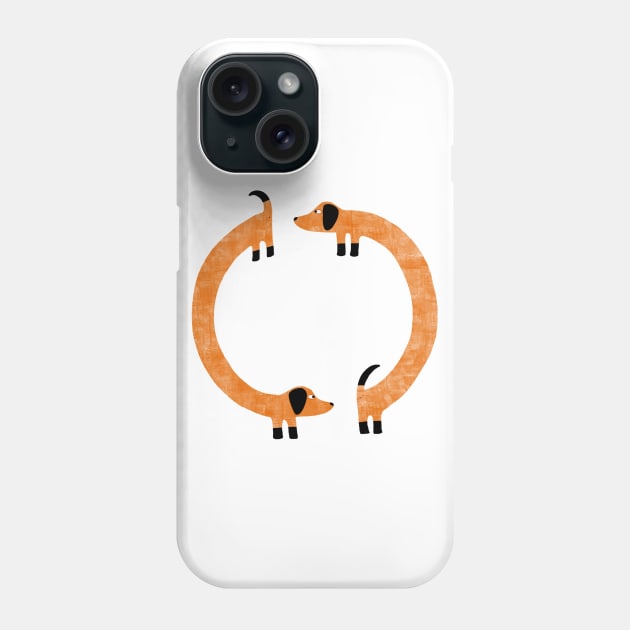 Sausage Dog Perpetual Motion Phone Case by NicSquirrell