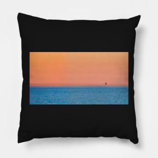 Abstract sunset with a lighthouse Pillow