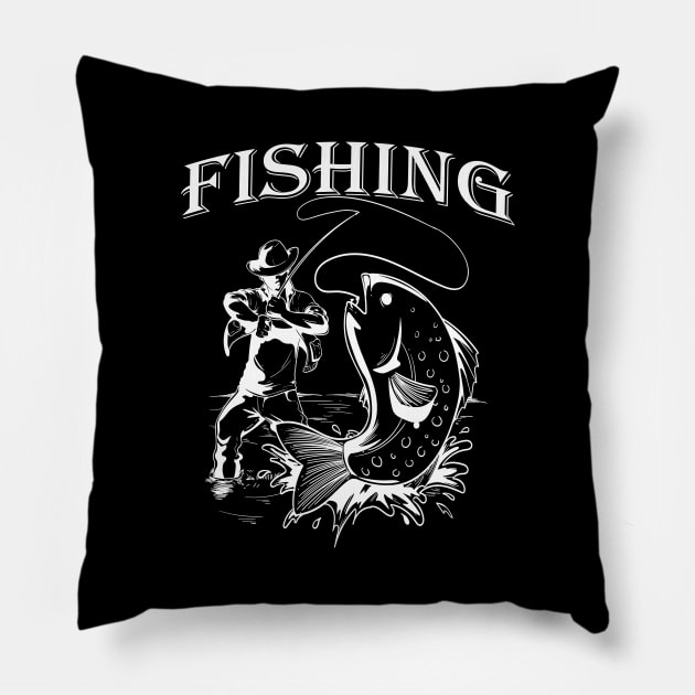 Fishing Is My Live Pillow by JeffDesign