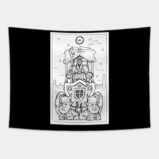 Black and White Tarot The Chariot Tapestry