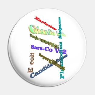 Microbiology Typography Pin