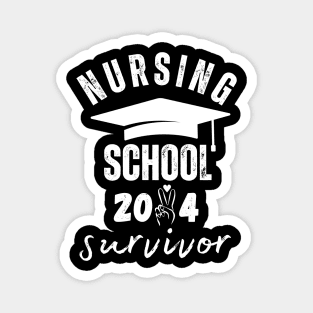 Nursing School Survivor, Nurse Graduation Magnet