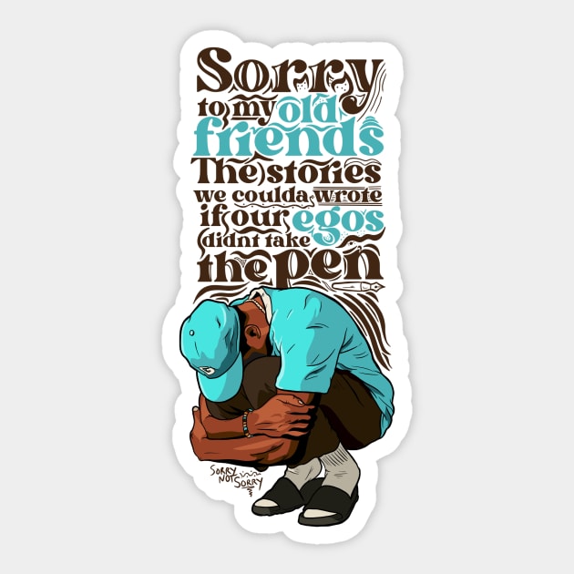 Copy of Tyler the Creator See You Again Lyrics Sticker for Sale