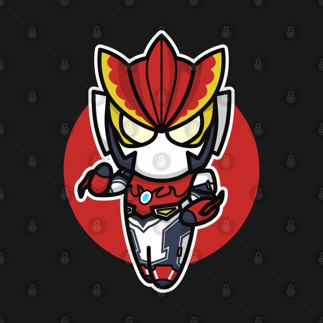 Ultraman Rosso Chibi Style Kawaii by The Toku Verse