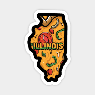 Illinois state design / Illinois lover / Illinois gift idea / Illinois present  / Illinois home state Magnet