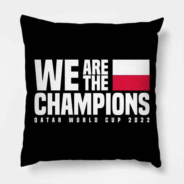 Qatar World Cup Champions 2022 - Poland Pillow by Den Vector