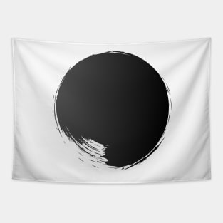 Infinite #1 Black on White Digital Art Tapestry