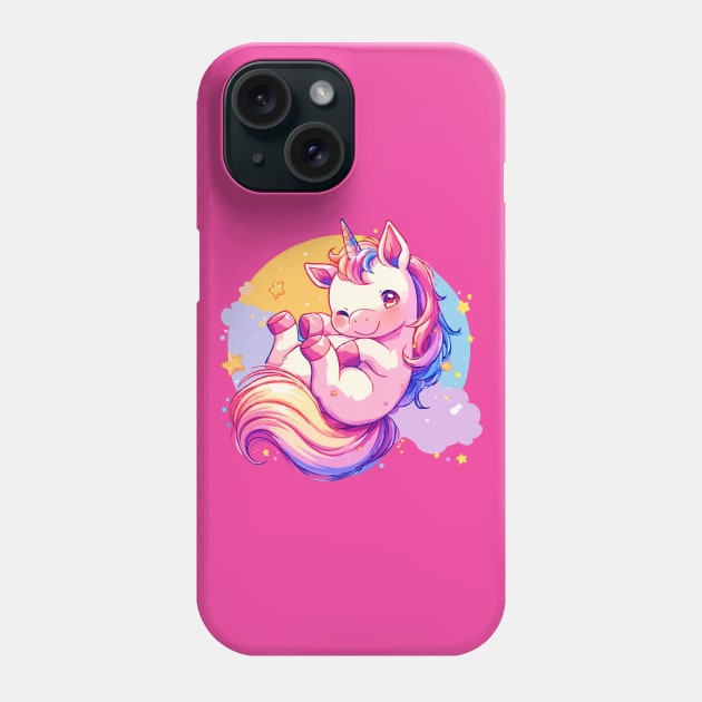 Happy unicorn with vivid colors Phone Case by etherElric