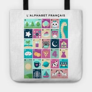 French Alphabet Picture Chart - L'alphabet Francais Tote