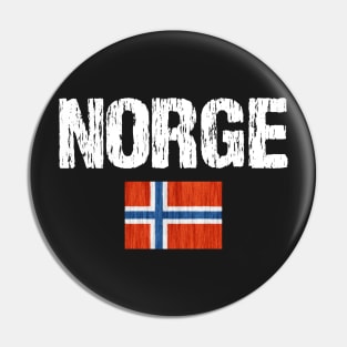 Norge Norway Flag Distressed Pin