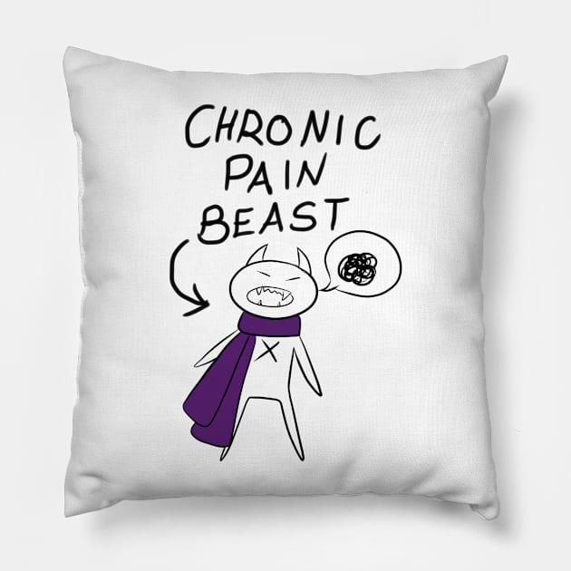 Chronic Pain Beast Pillow by chronicallycrafting