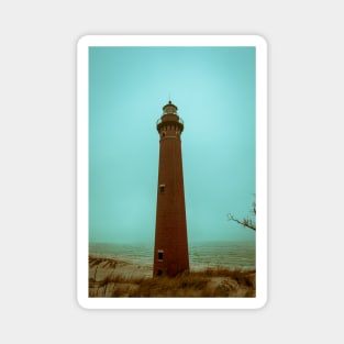 Little Sable Point Light in Blue Mist Magnet