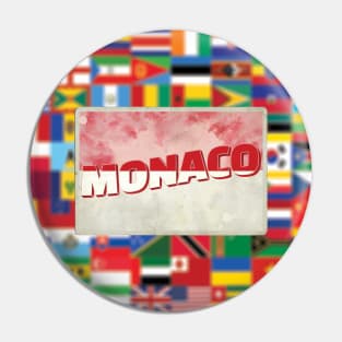 Monaco Vintage style retro souvenir Pin