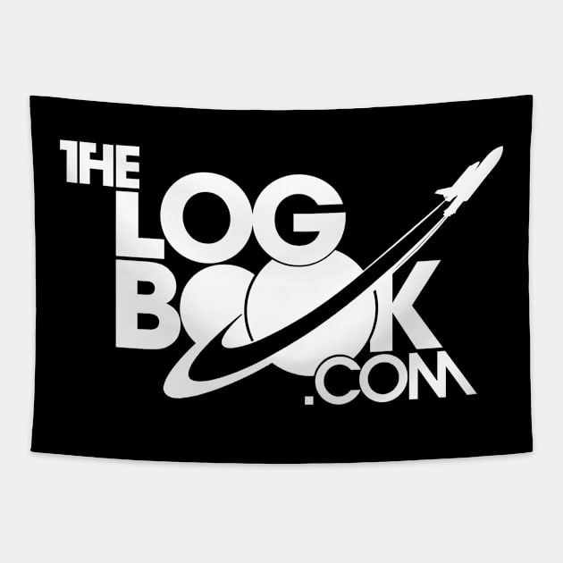 theLogBook.com New Logo in white - Shuttle Tapestry by thelogbook