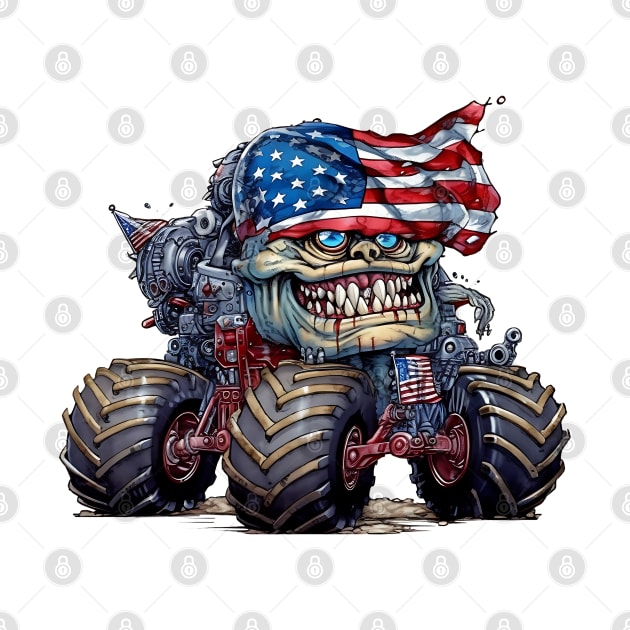 4th of July Monster Truck #7 by Chromatic Fusion Studio