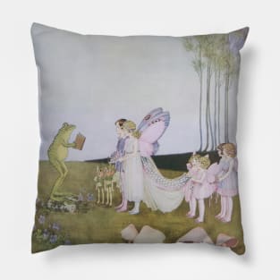 Fairy Ceremony by Australian Artist Ida Rentoul Outhwaite Pillow