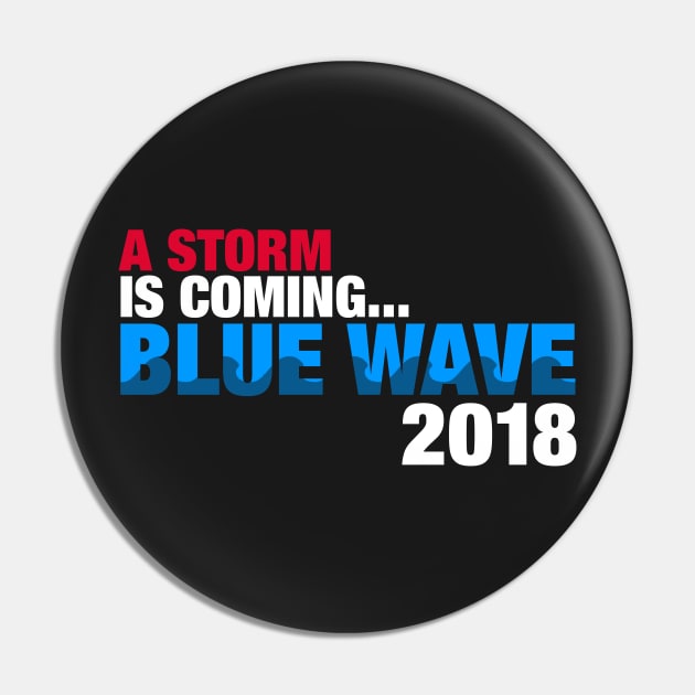 2018 Election Democrat Blue Wave Pin by fishbiscuit