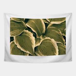 Hosta Leaves In The Rain 5 Tapestry