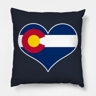 Colorado Flag Heart Love Home Gifts Pillow