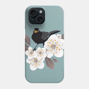 Waiting for the cherries // blue background Phone Case