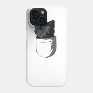 the cat in the pocket Phone Case