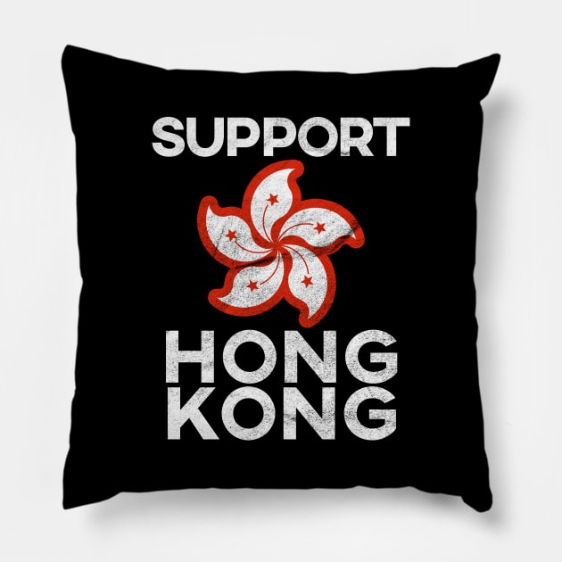 Support Hong Kong Pillow by giovanniiiii