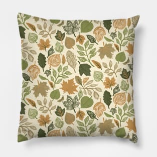 Ivory Fall Leaves Pillow