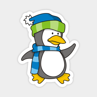 Little Penguin Walking on Snow Magnet