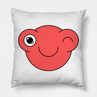 Funky red goldfish emoji Pillow