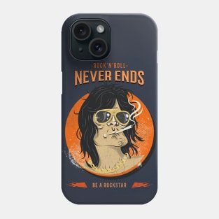 Rock n Roll Never Ends / Retro Design / Vintage / Rock & Roll Phone Case