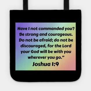 Bible Verse Joshua 1:9 Tote