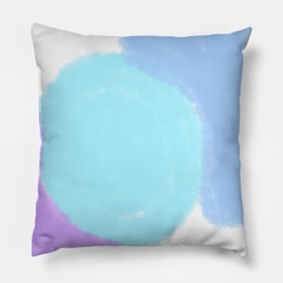 Blue purple watercolor art Pillow