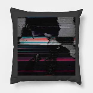 Vaporwave glitch Pillow