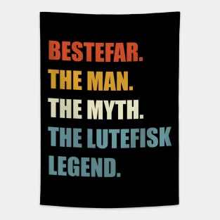 Norwegian Grandpa Bestefar Man Myth Lutefisk Legend Tapestry