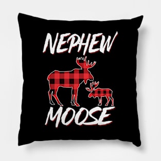 Red Plaid Nephew Moose Matching Family Pajama Christmas Gift Pillow