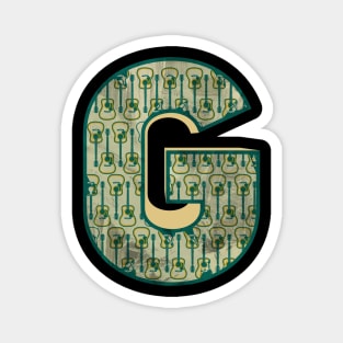 G, Guitar letter logo Magnet