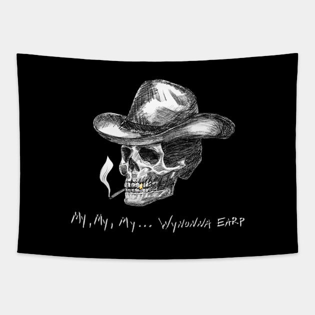 VampDoc Skull - My, My, My - Black Tapestry by PurgatoryArchaeologicalSurvey