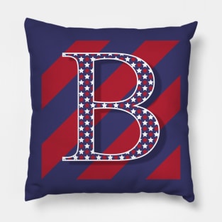 Old Glory Letter B Pillow