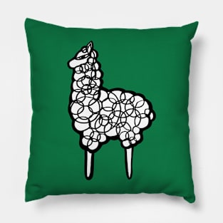 Llama scribbler Pillow