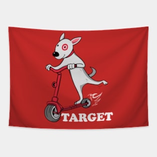 Funny Bullseye Dog Team Member Tapestry