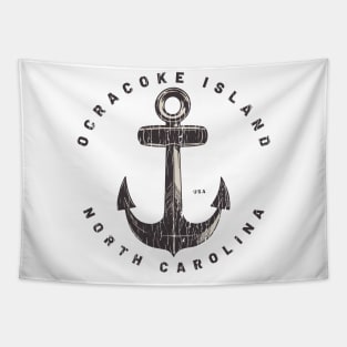 Ocracoke Island, NC Summertime Vacationing Big Anchor Tapestry