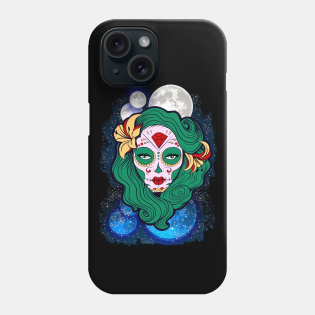 Sugar Moon Skull Phone Case by SkullTroops