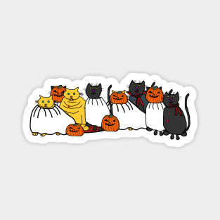 Horror Cats of Halloween Magnet