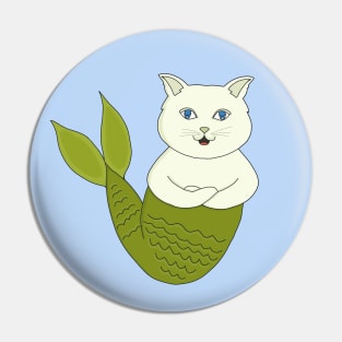 Mercat Purrmaid Merman Fish Cat Pin