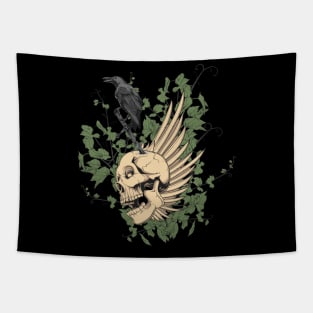 Raven skull Tapestry