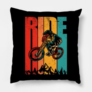 Vintage Mountain Bike Pillow