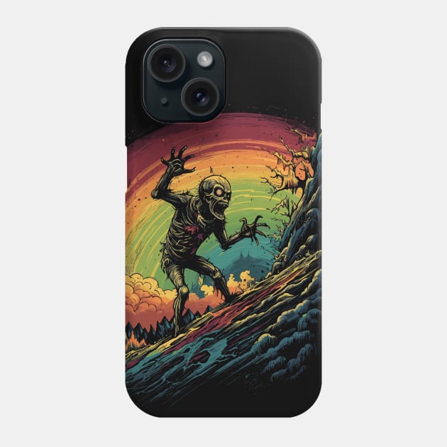 Somewhere Over The Zombie Rainbow Phone Case by Geektastic Designs