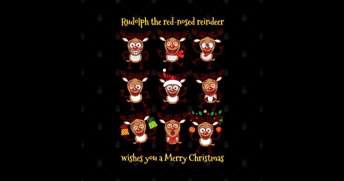 Rudolph the red-nosed reindeer wishes you a Merry Christmas in nine ...