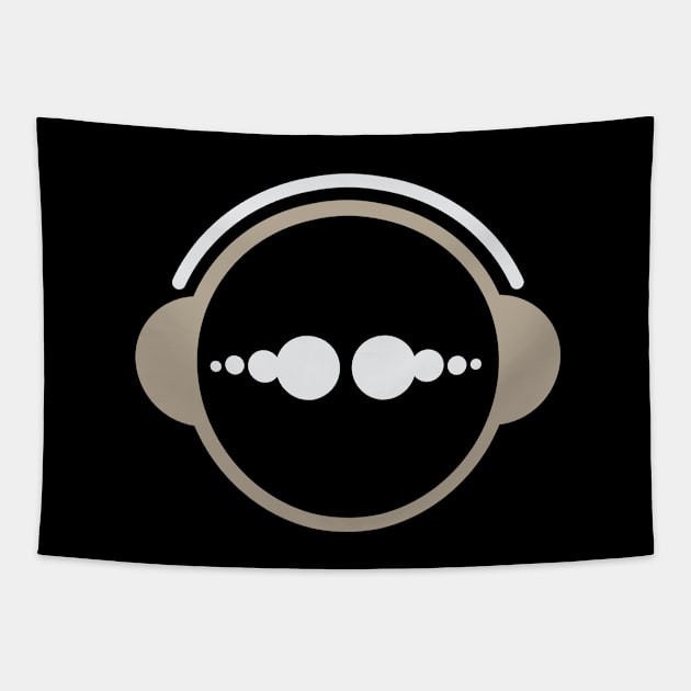 Digital music headphones. Tapestry by Muse